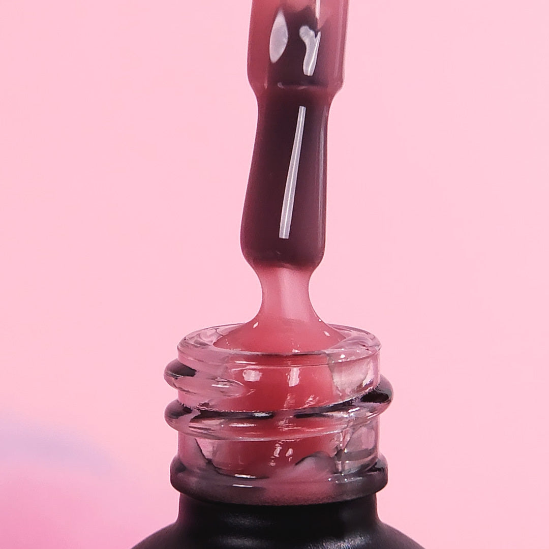 Geelilakka, Rubber base coat, Japanese pink, 10ml
