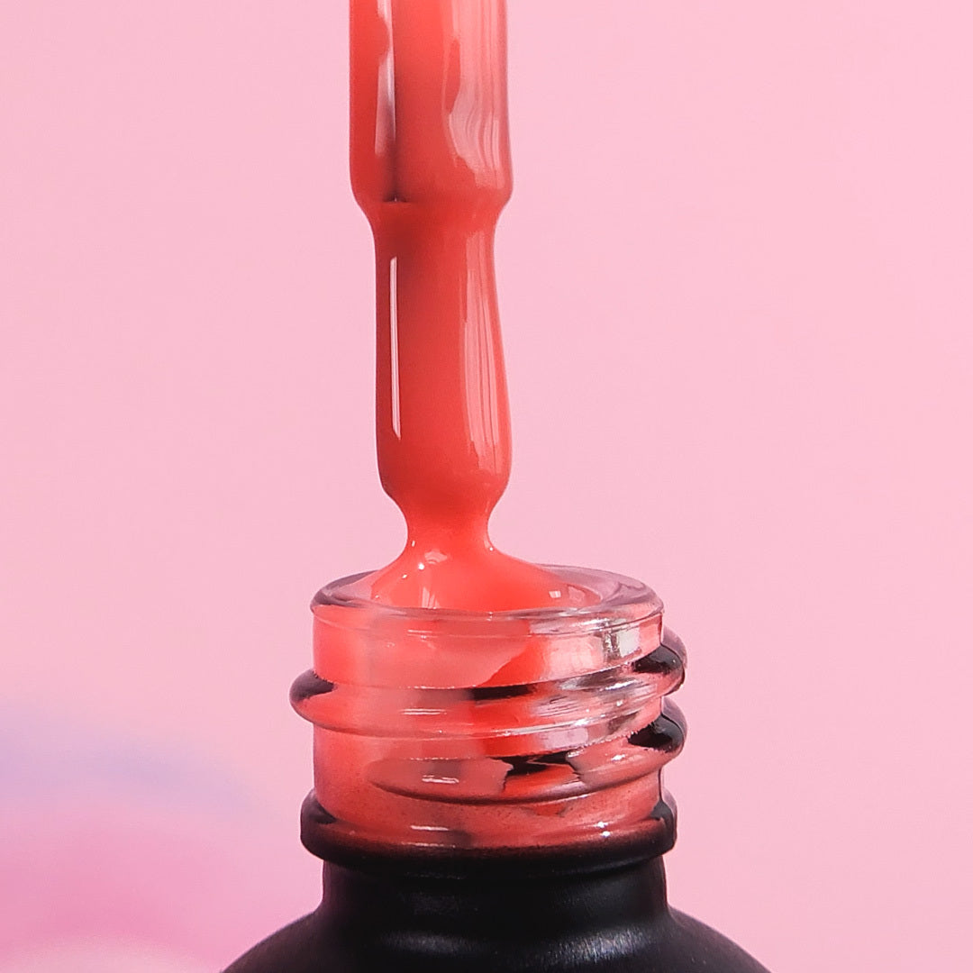 Geelilakka, Rubber base coat, magic coral, 10ml
