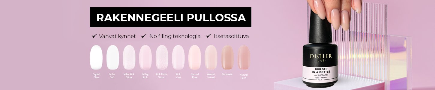 Rakennegeeli pullossa