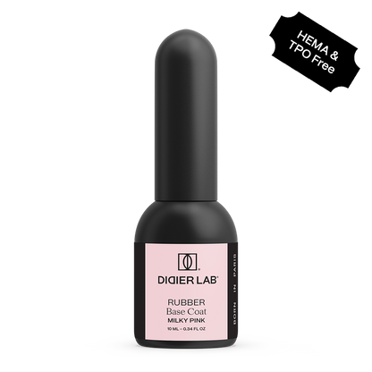 Geelialuslakka Rubber Milky Pink HEMA & TPO VAPAA Didier Lab 10ml