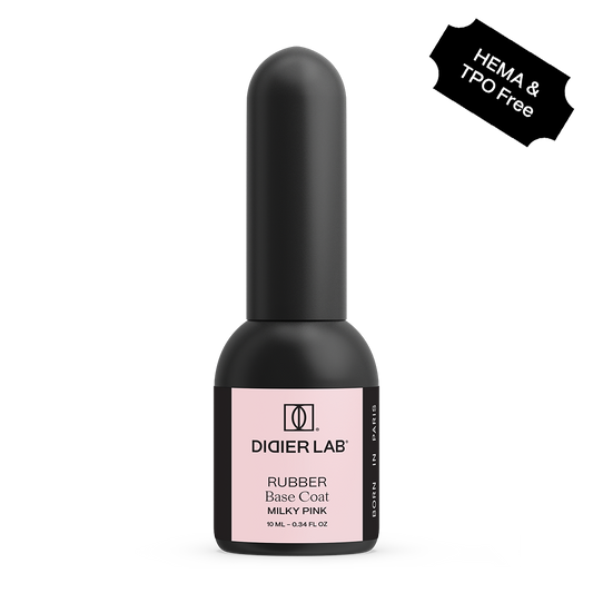 Geelialuslakka Rubber Milky Pink HEMA & TPO VAPAA Didier Lab 10ml