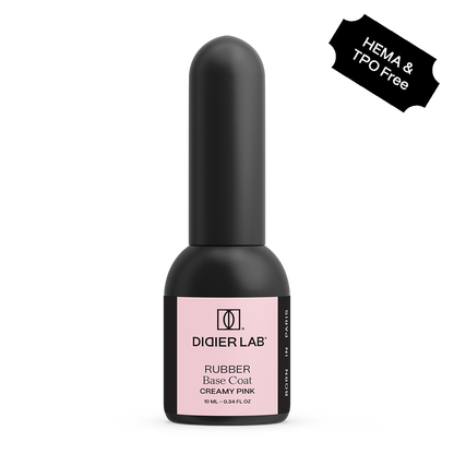 Geelialuslakka Rubber Creamy Pink HEMA & TPO vapaa Didier Lab 10ml