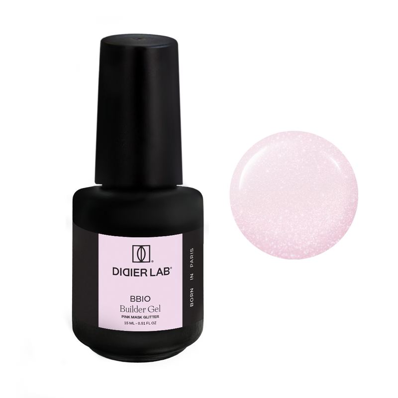 Rakennegeeli BBIO Didier Lab, Pink Mask Glitter, HEMA & TPO FREE 15ml