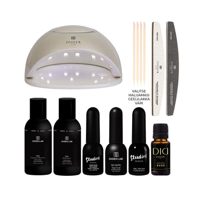 Bestseller setti aloittelijoille UV-lampun kanssa - valitse väri