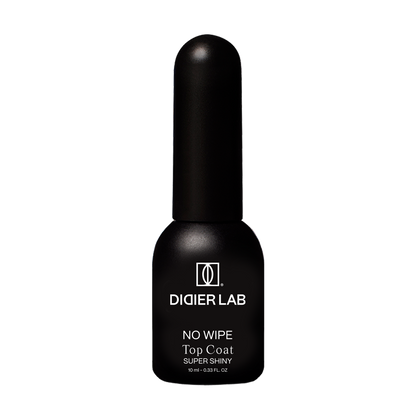 Geelipäällyslakka top coat No Wipe Super Shiny, Didier Lab, HEMA and TPO free, Clean Formula, 10 ml