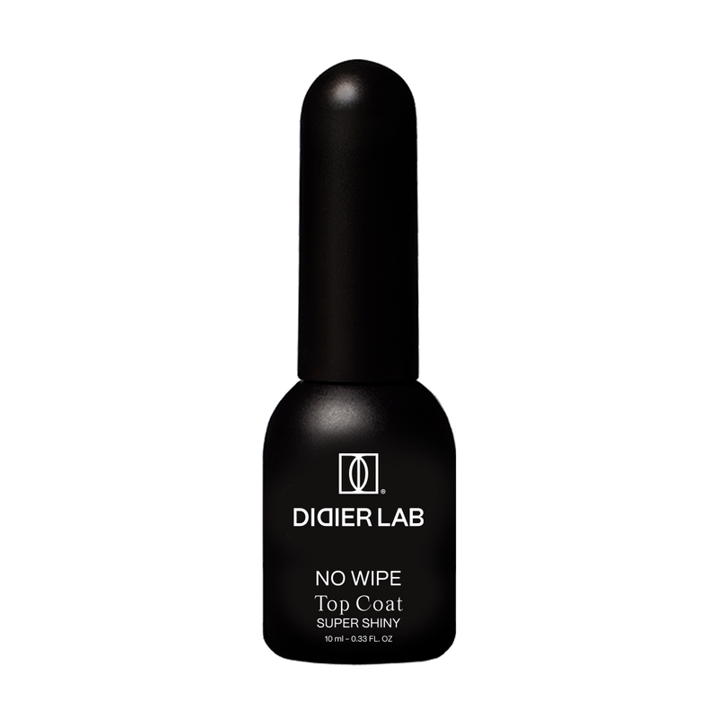 Geelipäällyslakka top coat No Wipe Super Shiny, Didier Lab, HEMA and TPO free, Clean Formula, 10 ml