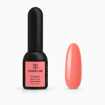 Geelilakka, Rubber base coat, magic coral, 10ml