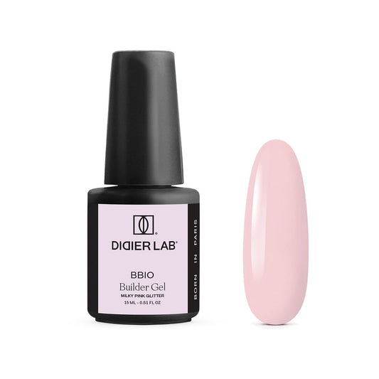 Rakennegeeli BBIO Didier Lab, Milky Pink Glitter, 15ml