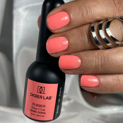 Geelilakka, Rubber base coat, magic coral, 10ml