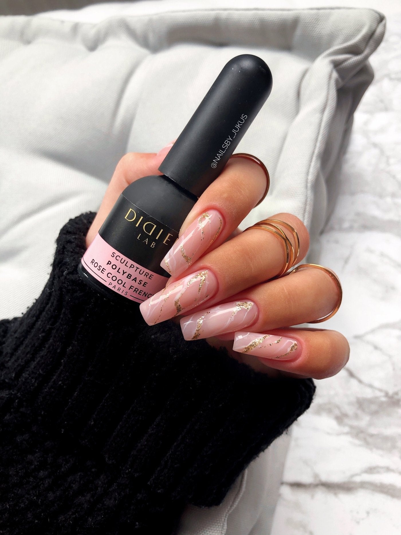 Geelilakka Polybase, Rose cool french, hema & tpo free Didier Lab, 10ml