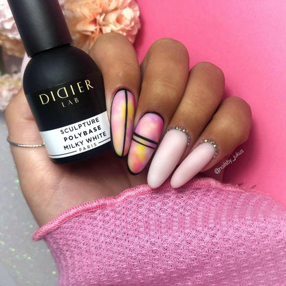 Geelilakka Polybase, Milky White, hema & tpo vapaa Didier Lab, 10ml