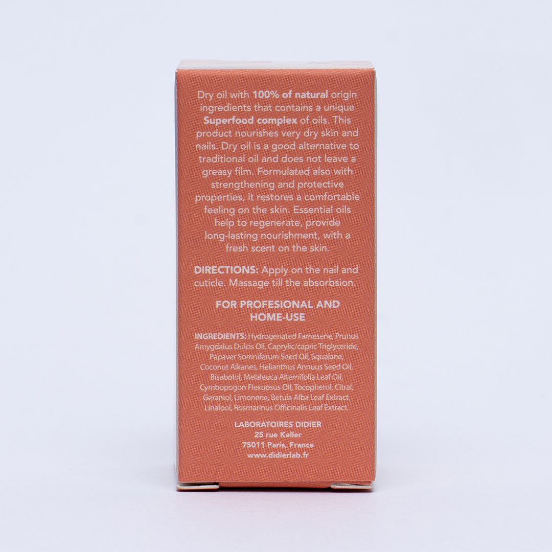 Kuivaöljy kynsille ja kynsinauhoille "Didier Lab BEAUTE" 5ml