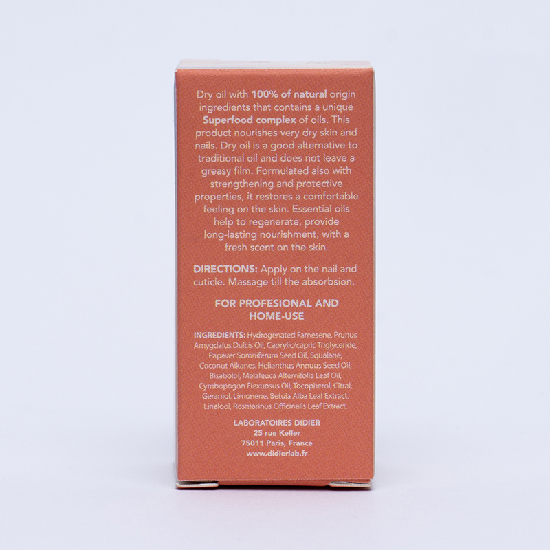 Kuivaöljy kynsille ja kynsinauhoille "Didier Lab BEAUTE" 5ml