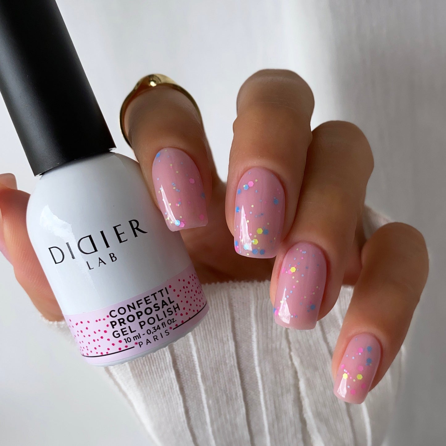 Geelilakka, Confetti Proposal, HEMA & TPO vapaa Didier Lab, 10ml