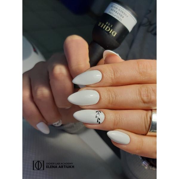 Geelilakka Polybase, French white, hema & tpo vapaa Didier Lab, 10ml